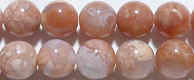桜瑪瑙丸玉10mm / 天然石ビーズ『桜瑪瑙』(バラ売り・1玉販売・1粒売り)