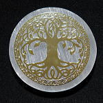 セレナイト(エナジープレート)ツリーオブライフ(ゴールドカラー) / セレナイト